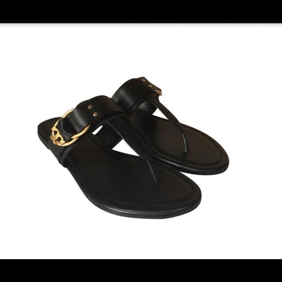 NWT TORY BURCH MARSDEN LEATHER FLAT THONG SANDALS - Picture 6 of 7